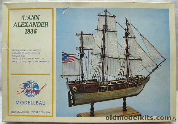 Serial 1/200 L'Ann Alexander 1836 Scientific and Atmospheric Research Frigate - 15.5 Inch Long Plank-On-Frame Wood and Metal Ship Kit plastic model kit